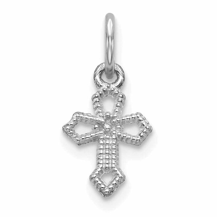 Lovely Rita's Pendants & Charms 10k White Gold Passion Cross Charm