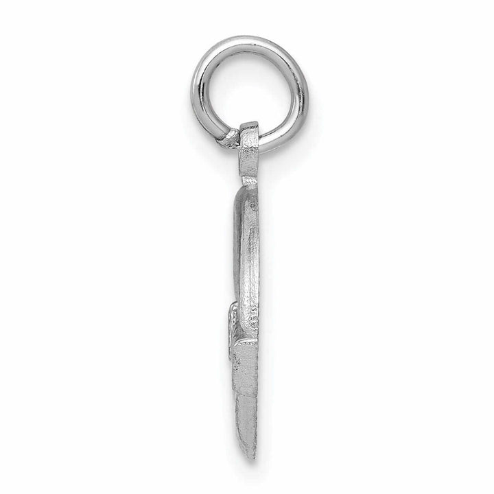 Lovely Rita's Pendants & Charms 10K White Gold Polish Finish Claddagh Pendant