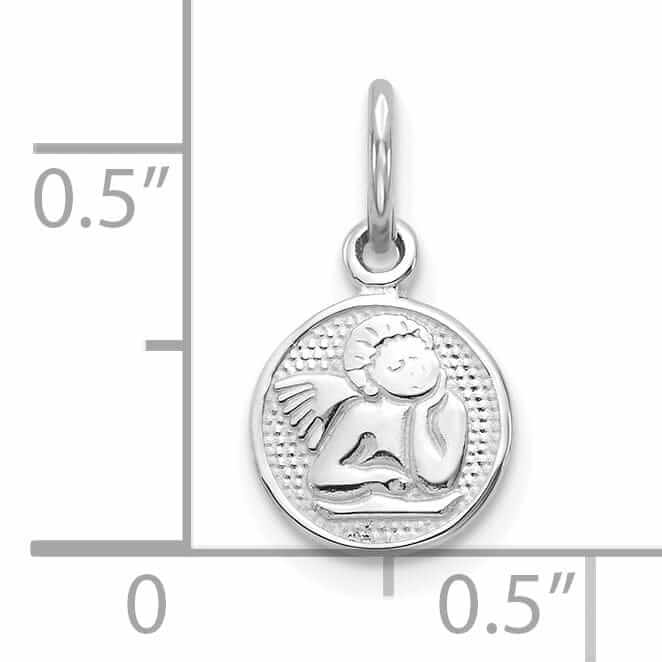 Lovely Rita's Pendants & Charms 10K White Gold Polished Finish Angel Pendant