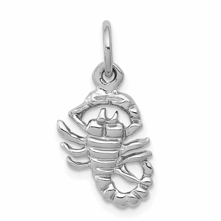 Lovely Rita's Pendants & Charms 10K White Gold Polished Finish Scorpion Pendant