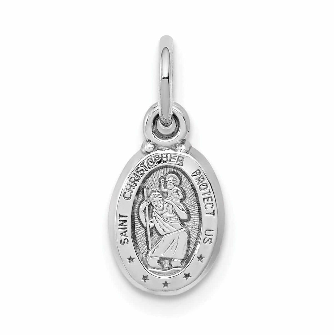 Lovely Rita's Pendants & Charms 10K White Gold St. Christopher Medal Pendant