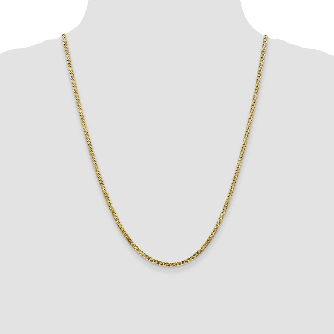 Lovely Rita's Pendants & Charms 10k Yellow Gold 2.4mm Flat Beveled Curb Chain