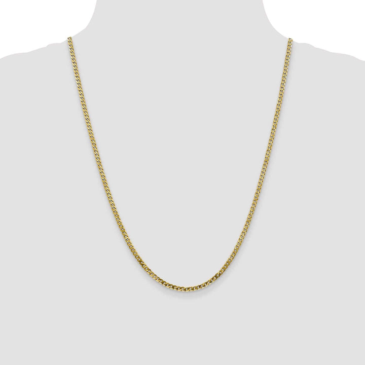 Lovely Rita's Pendants & Charms 10k Yellow Gold 2.4mm Flat Beveled Curb Chain