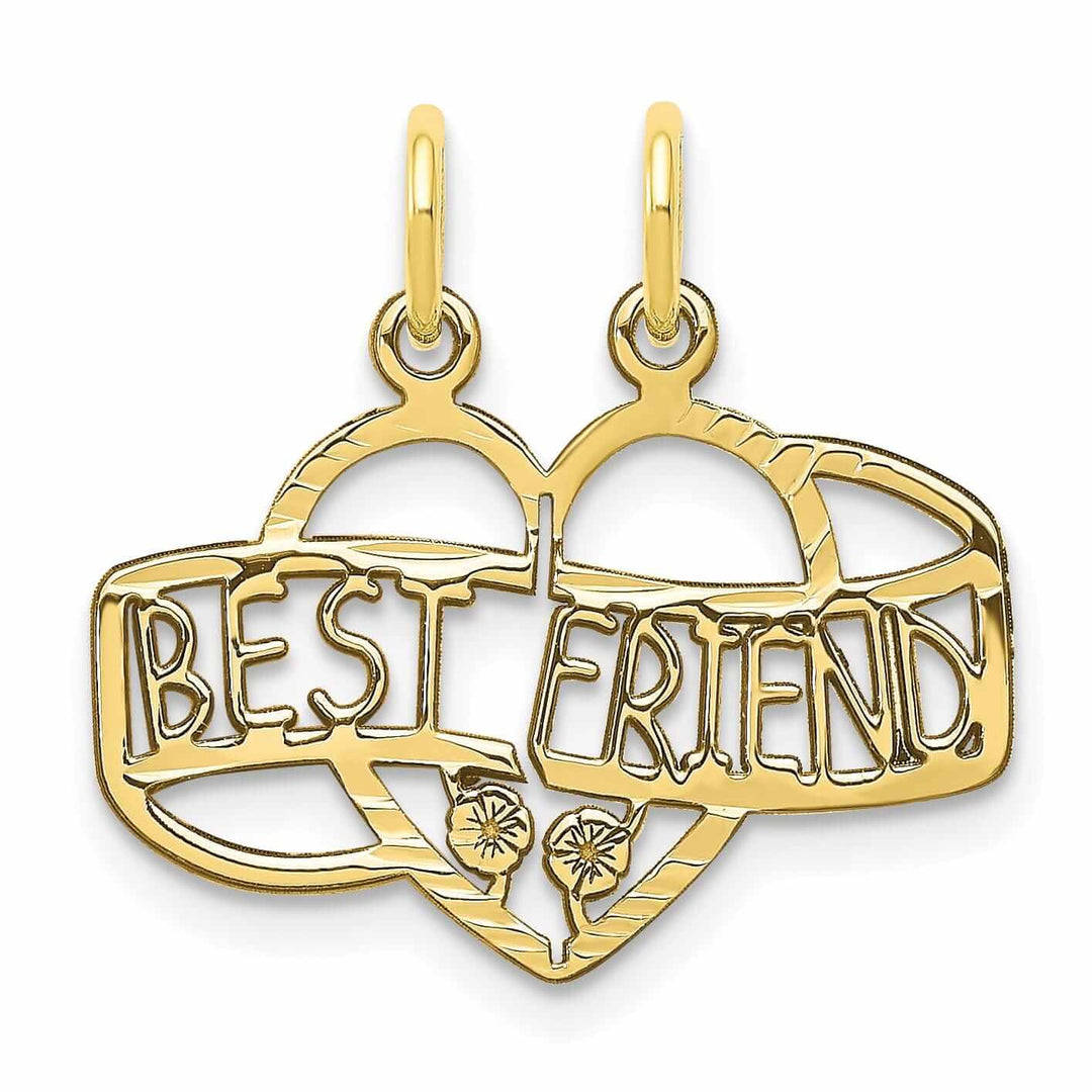 Lovely Rita's Pendants & Charms 10k Yellow Gold Best Friend Break Apart Pendant