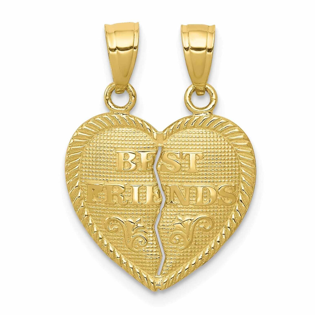 Lovely Rita's Pendants & Charms 10k Yellow Gold Best Friends Breakapart Charm