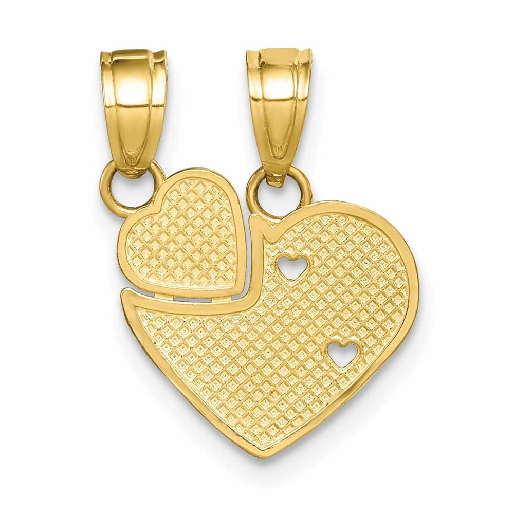 Lovely Rita's Pendants & Charms 10k Yellow Gold Big Sis Lil Sis Break Apart Pendant