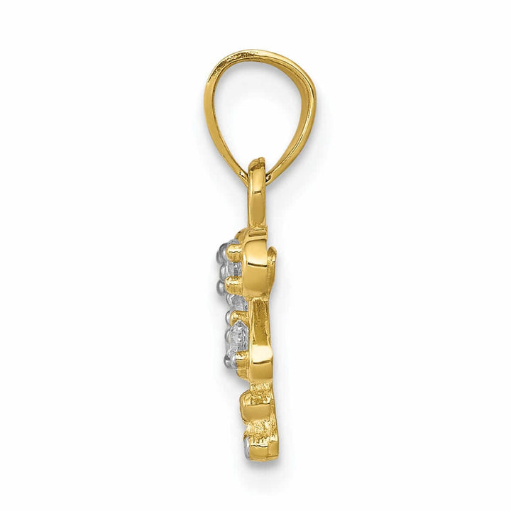 Lovely Rita's Pendants & Charms 10k Yellow Gold C.Z Dragonfly Pendant