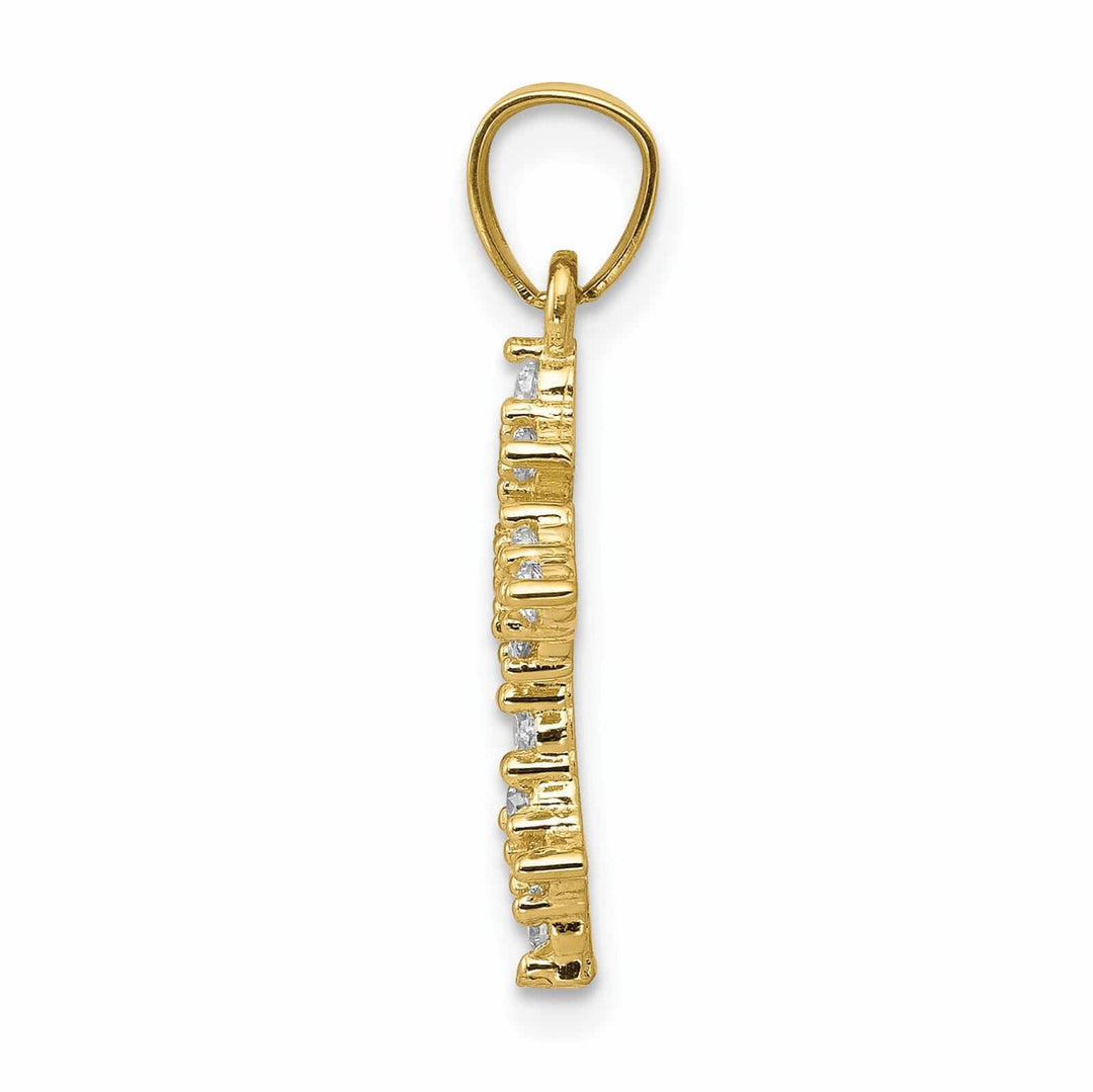 Lovely Rita's Pendants & Charms 10k Yellow Gold C.Z Passion Cross Pendant