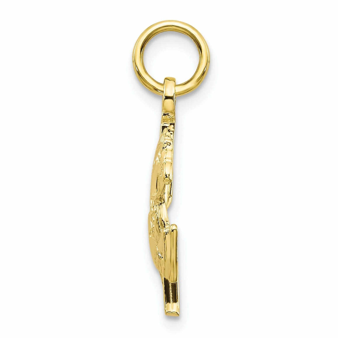 Lovely Rita's Pendants & Charms 10k Yellow Gold Concave Carousel Horse Pendant