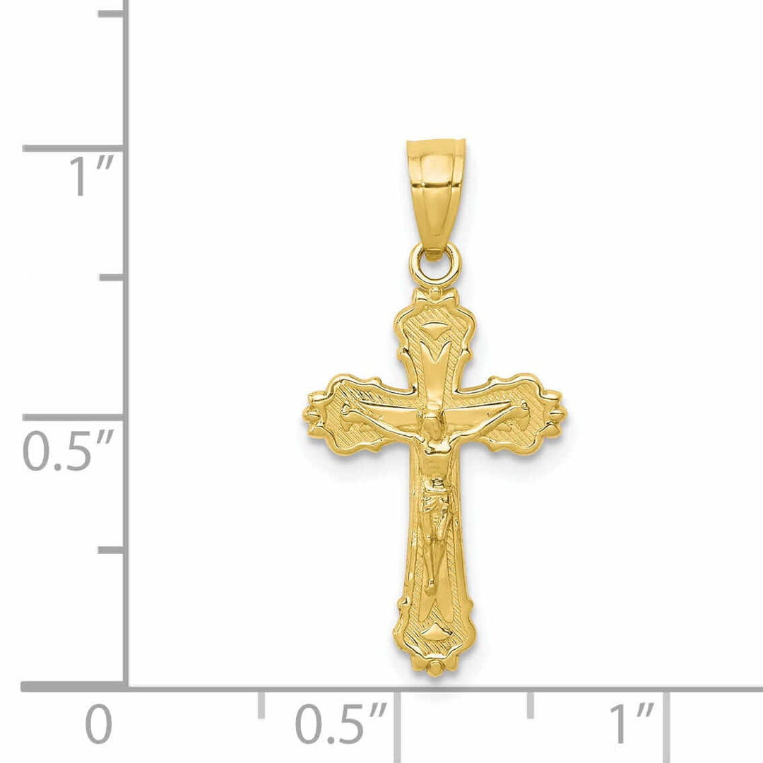 Lovely Rita's Pendants & Charms 10k Yellow Gold Crucifix Design Pendant