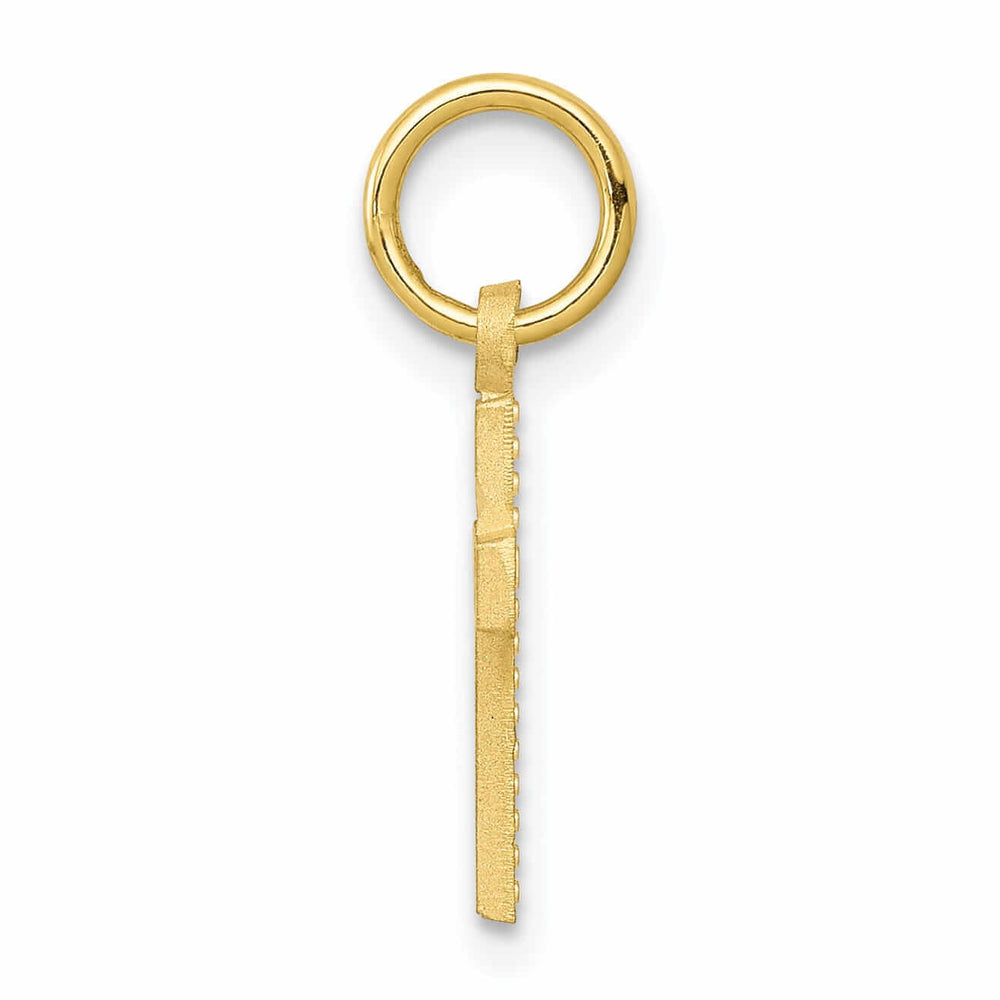 Lovely Rita's Pendants & Charms 10k Yellow Gold Diamond Cut Cross Charm