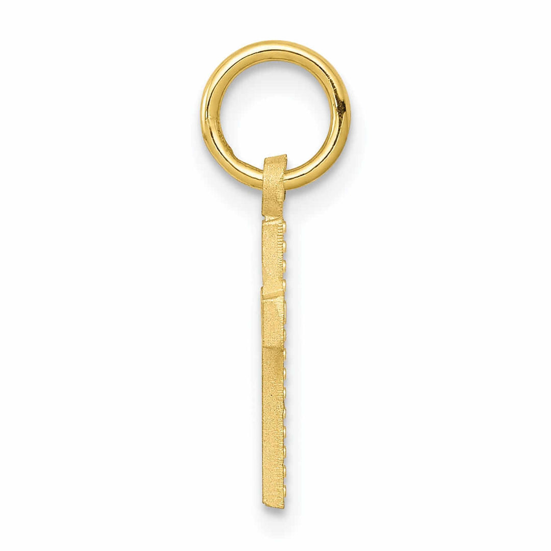 Lovely Rita's Pendants & Charms 10k Yellow Gold Diamond Cut Cross Charm