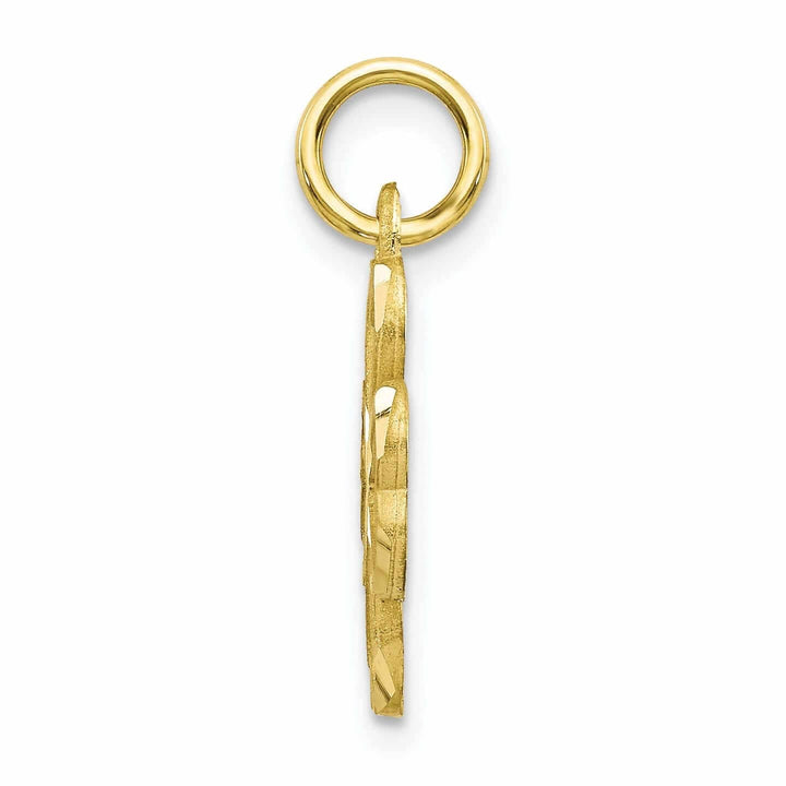 Lovely Rita's Pendants & Charms 10k Yellow Gold Diamond Cut Shamrock Pendant