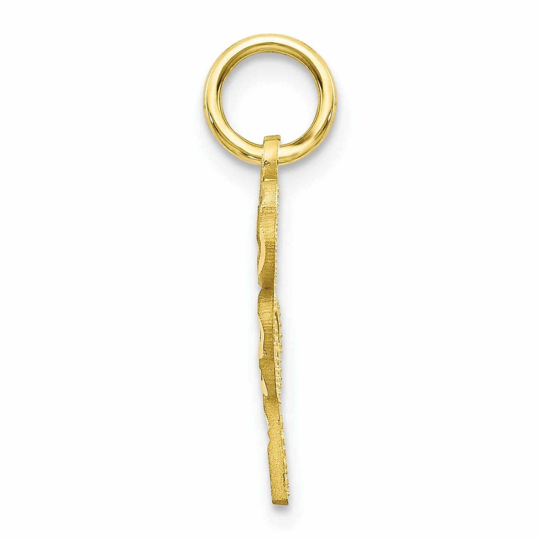 Lovely Rita's Pendants & Charms 10k Yellow Gold Diamond Cut Shamrock Pendant