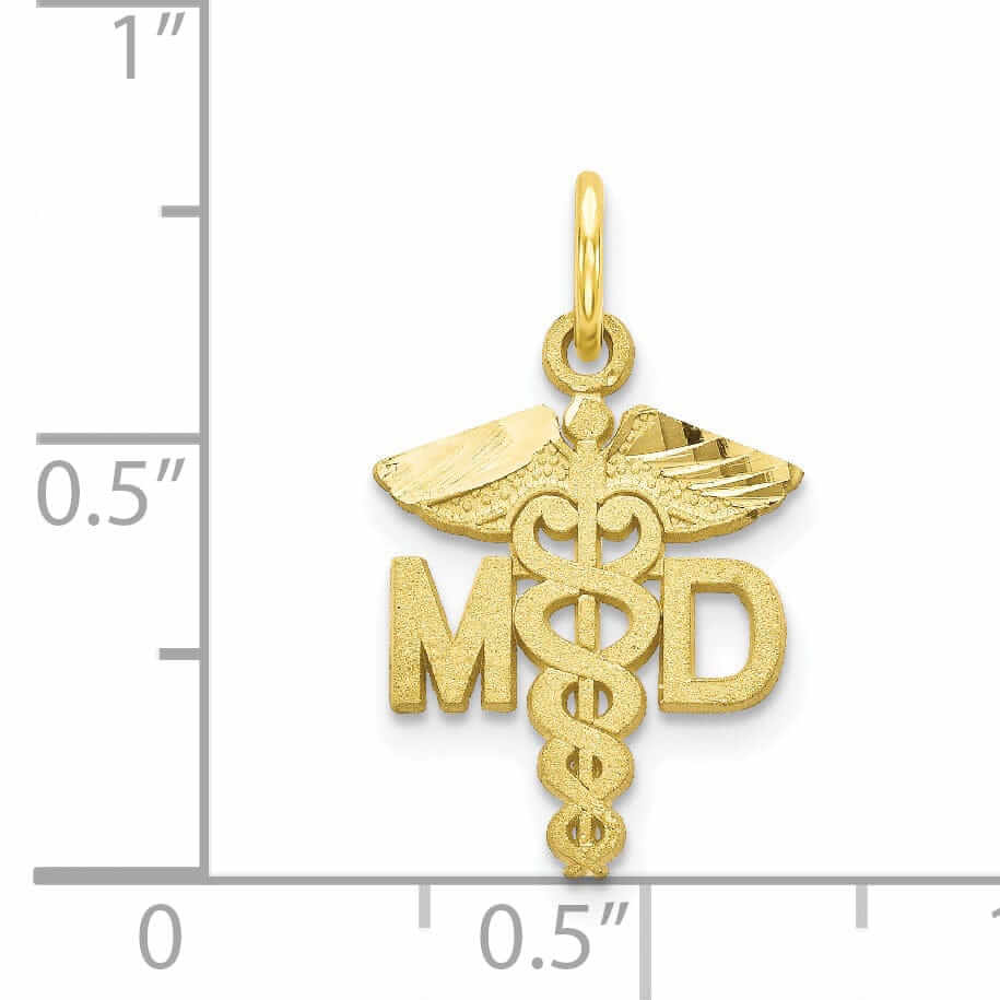 Lovely Rita's Pendants & Charms 10k Yellow Gold Doctor Of Medicine M.D Pendant