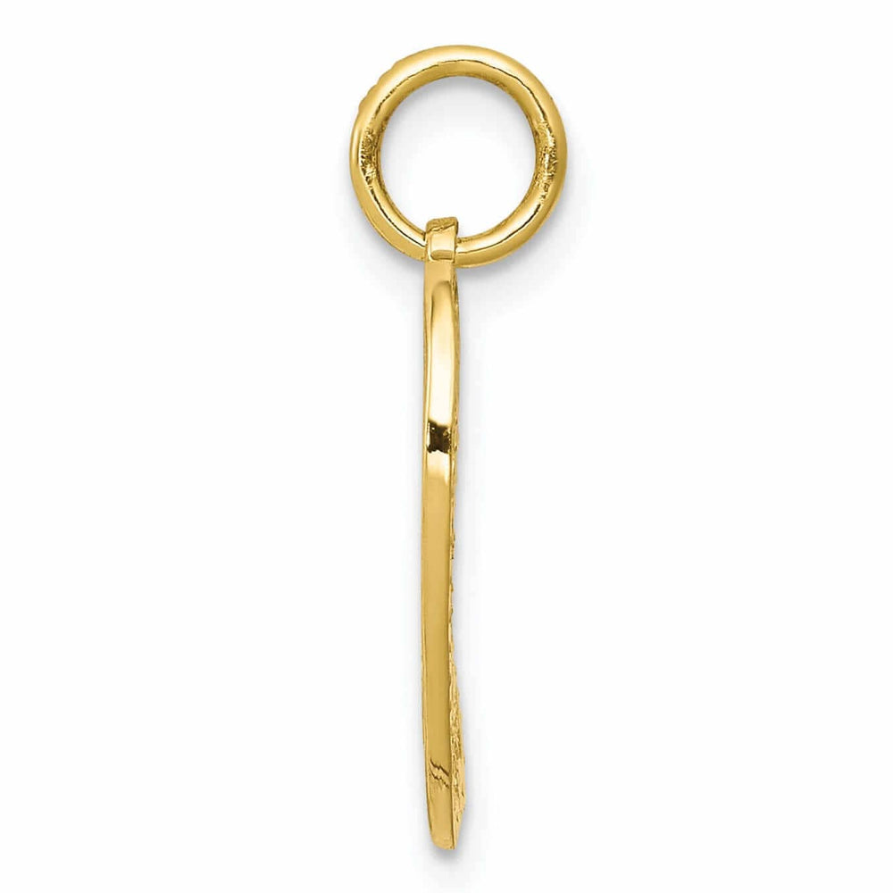 Lovely Rita's Pendants & Charms 10k Yellow Gold Flowers With Heart Mom Pendant