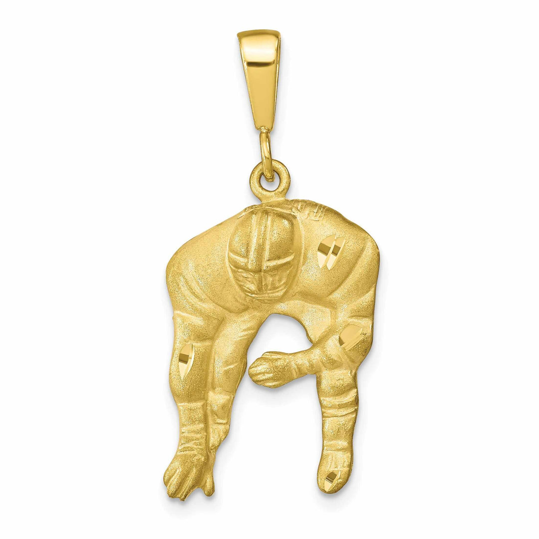 Lovely Rita's Pendants & Charms 10k Yellow Gold Football Defensive Player Charm