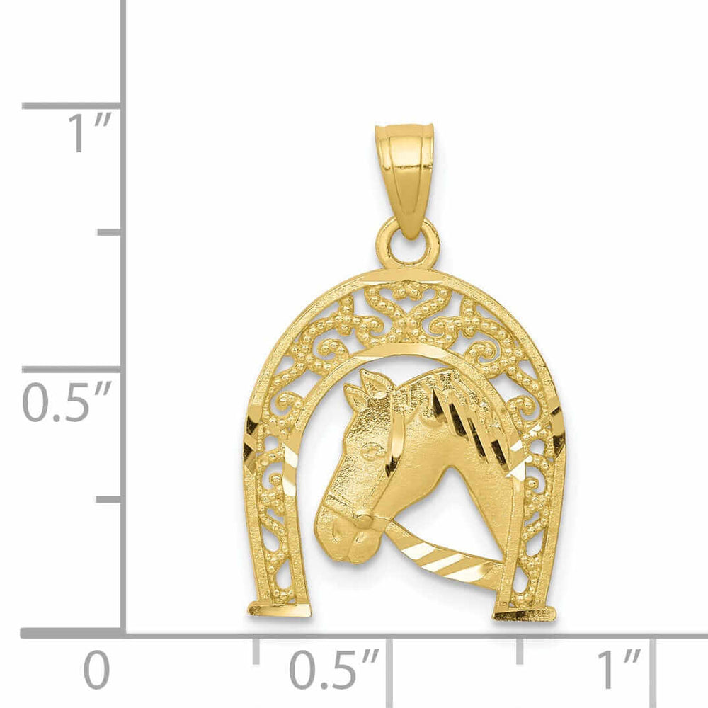 Lovely Rita's Pendants & Charms 10k Yellow Gold Good Luck Horseshoe Pendant
