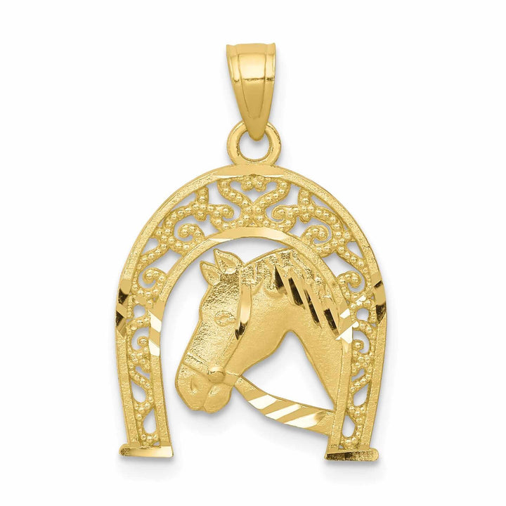 Lovely Rita's Pendants & Charms 10k Yellow Gold Good Luck Horseshoe Pendant