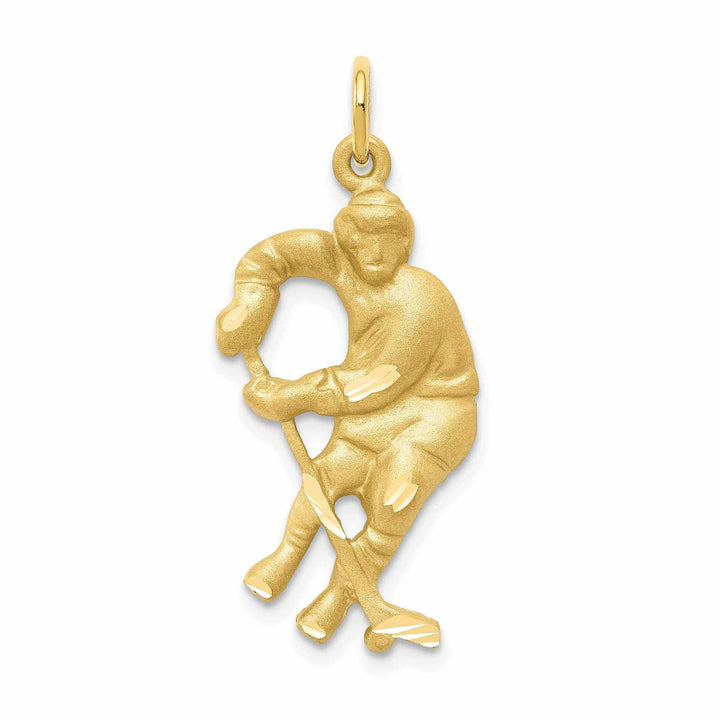 Lovely Rita's Pendants & Charms 10k Yellow Gold Hockey Player full Gear Charm