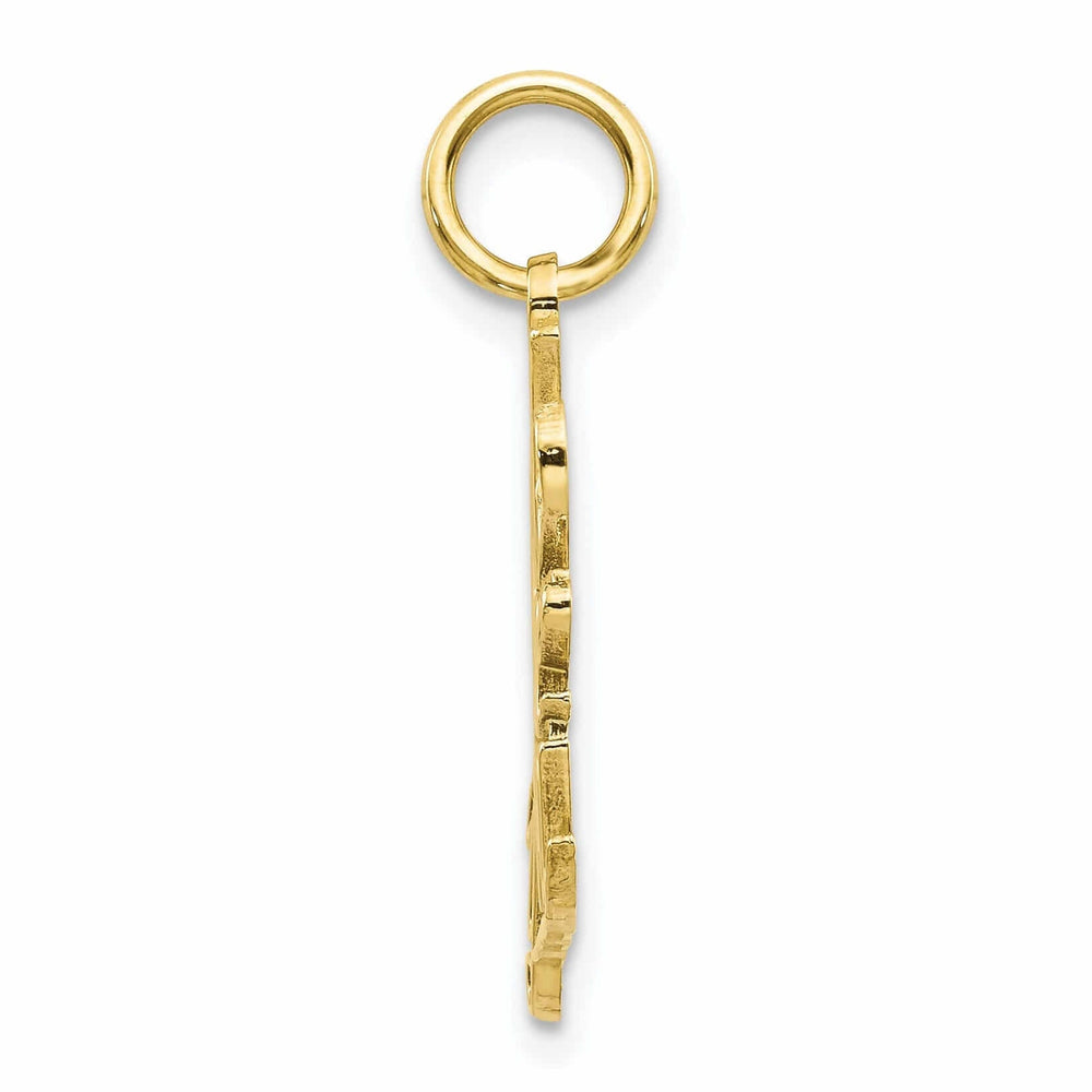 Lovely Rita's Pendants & Charms 10k Yellow Gold I Love You with Heart Pendant