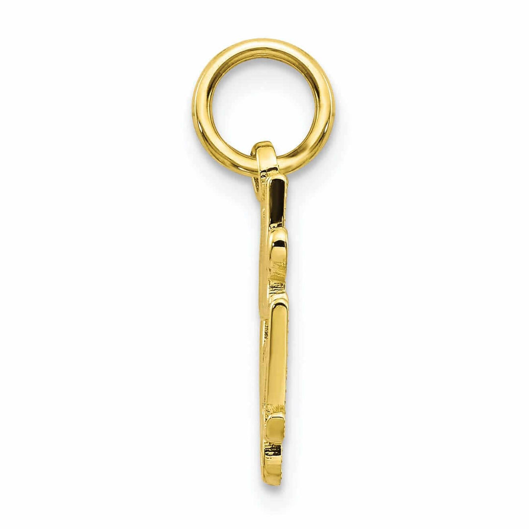 Lovely Rita's Pendants & Charms 10k Yellow Gold Little Angel With Halo Pendant