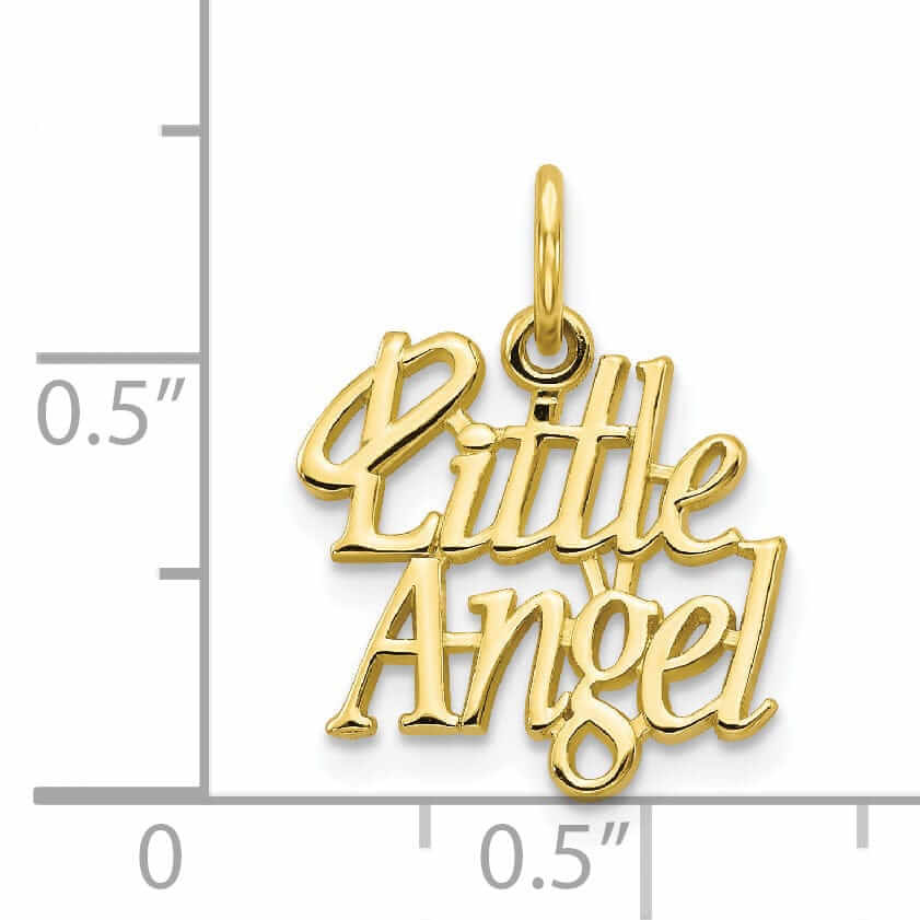Lovely Rita's Pendants & Charms 10k Yellow Gold Little Angel With Halo Pendant