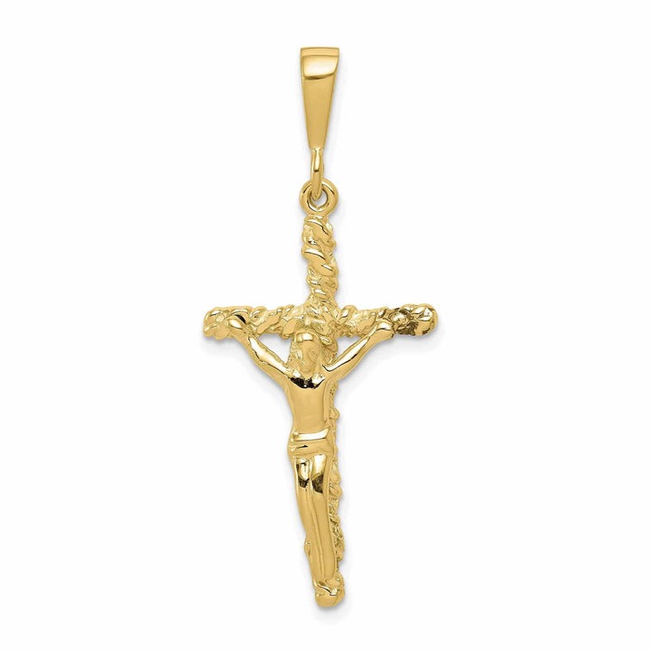 Lovely Rita's Pendants & Charms 10k Yellow Gold Nugget Design Crucifix Pendant