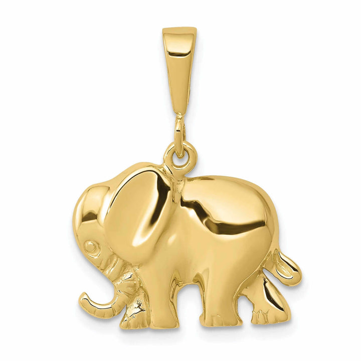 Lovely Rita's Pendants & Charms 10k Yellow Gold Polish Finish Elephant Pendant