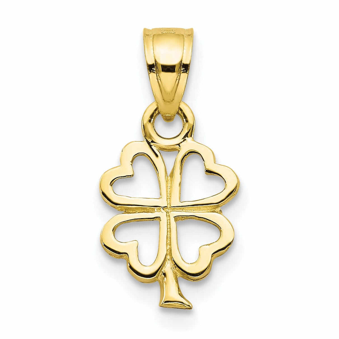 Lovely Rita's Pendants & Charms 10k Yellow Gold Polish Four Leaf Clover Pendant