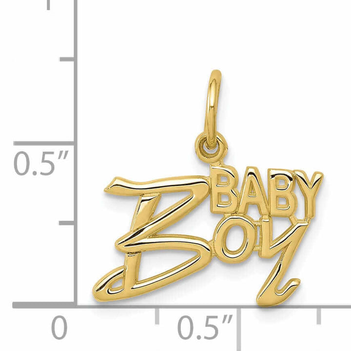 Lovely Rita's Pendants & Charms 10k Yellow Gold Polished Baby Boy Pendant