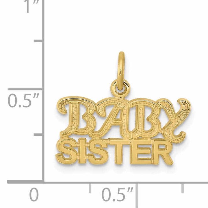 Lovely Rita's Pendants & Charms 10k Yellow Gold Polished Baby Sister Pendant