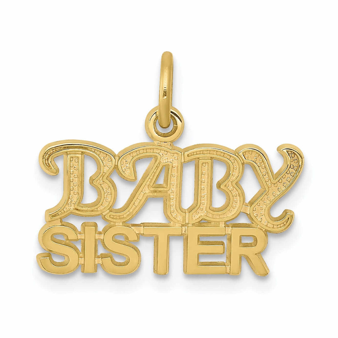 Lovely Rita's Pendants & Charms 10k Yellow Gold Polished Baby Sister Pendant
