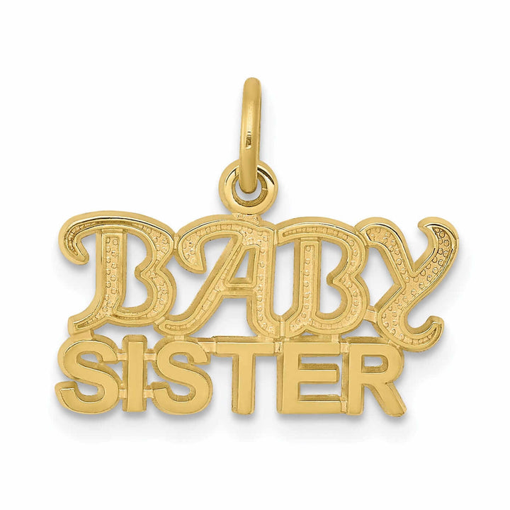 Lovely Rita's Pendants & Charms 10k Yellow Gold Polished Baby Sister Pendant