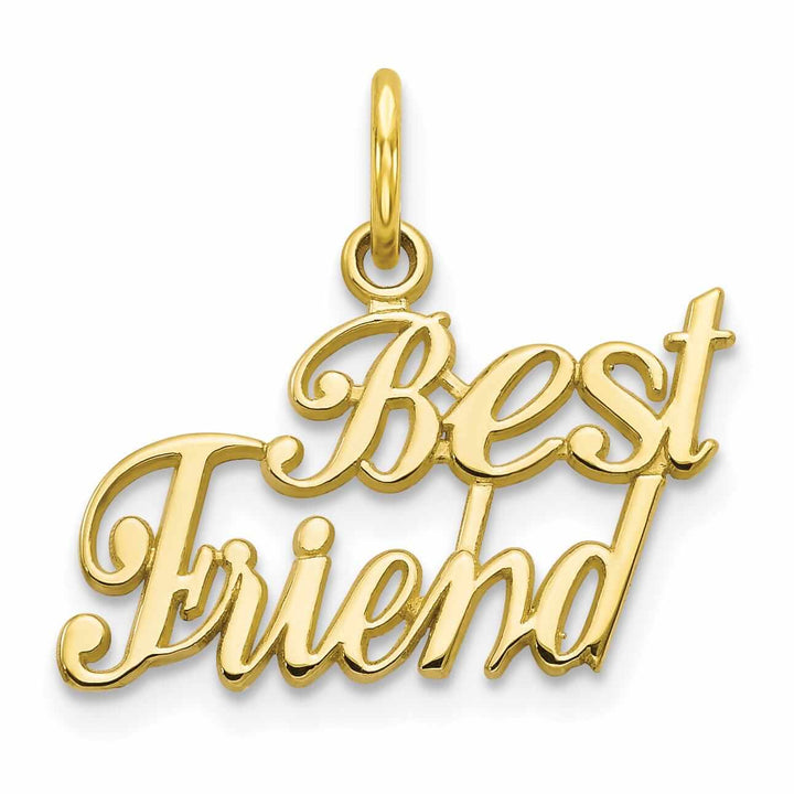 Lovely Rita's Pendants & Charms 10k Yellow Gold Polished Best Friend Pendant