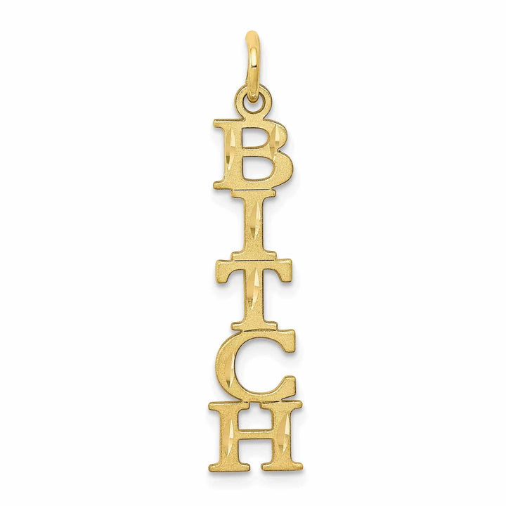 Lovely Rita's Pendants & Charms 10k Yellow Gold Polished Bitch Talking Pendant