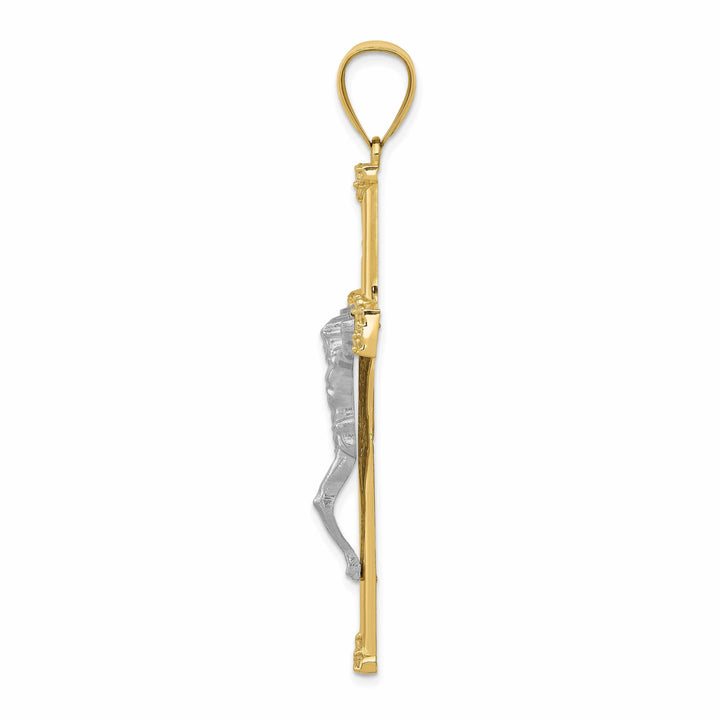 Lovely Rita's Pendants & Charms 10k Yellow Gold Polished C.Z Crucifix Pendant