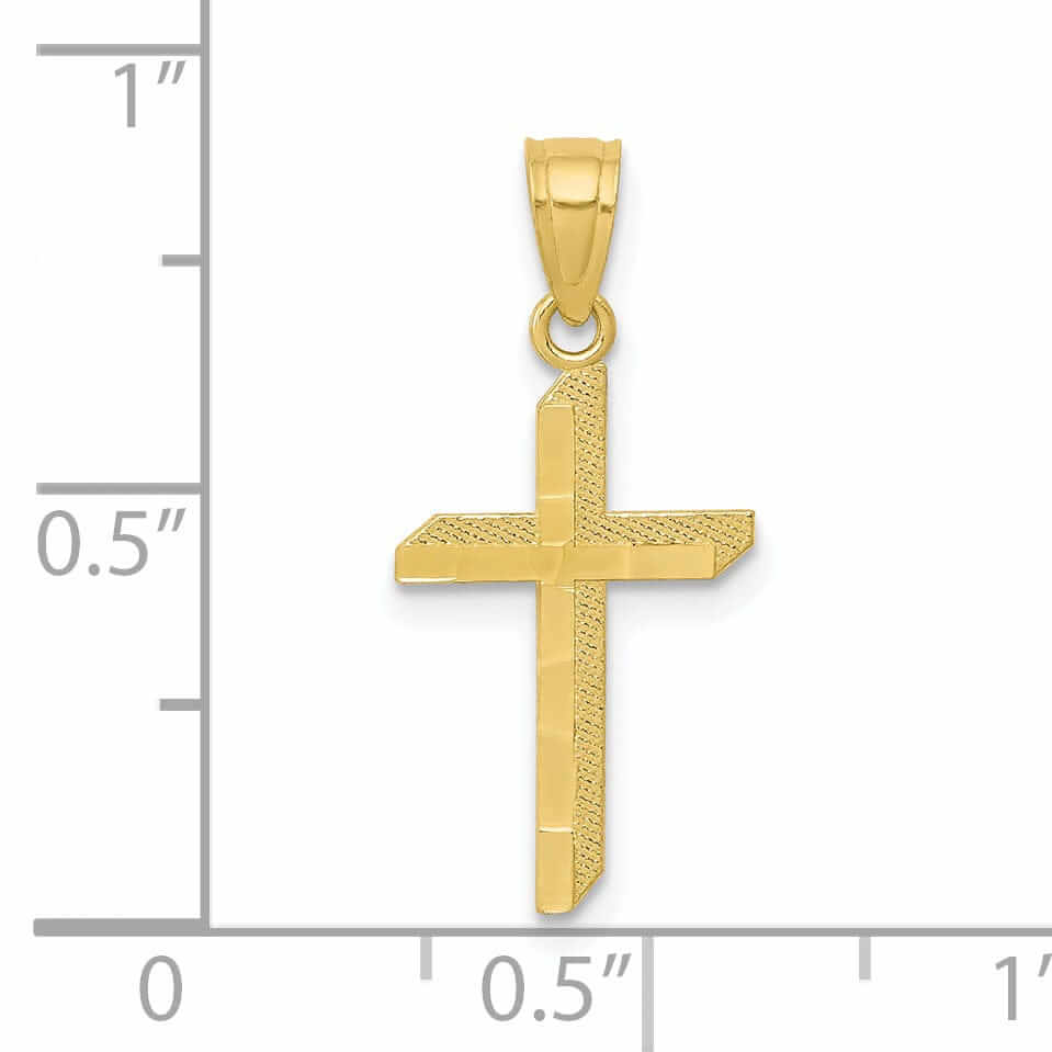 Lovely Rita's Pendants & Charms 10k Yellow Gold Polished Cross Pendant
