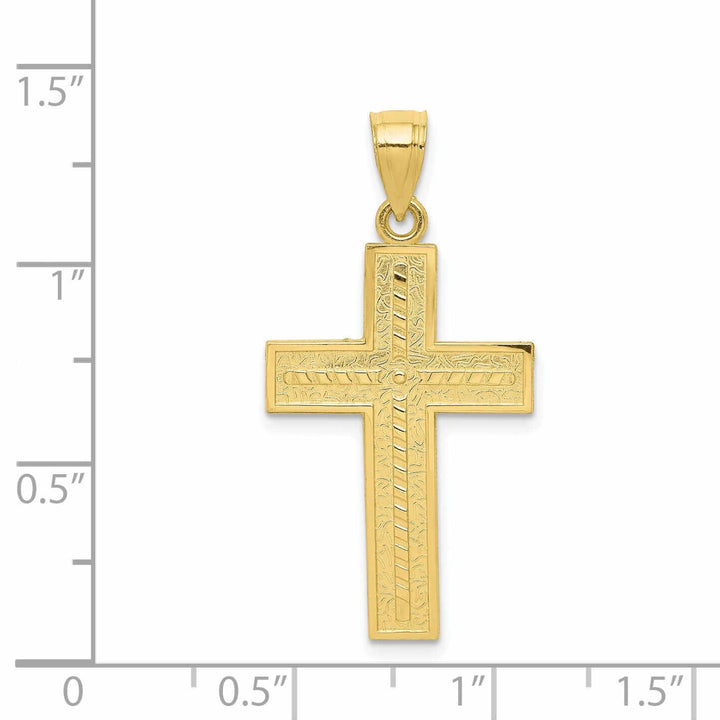 Lovely Rita's Pendants & Charms 10k Yellow Gold Polished Cross Pendant