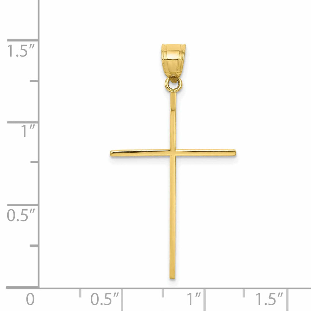 Lovely Rita's Pendants & Charms 10k Yellow Gold Polished Cross Pendant