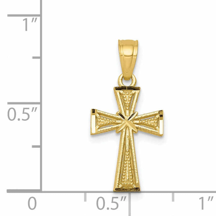 Lovely Rita's Pendants & Charms 10k Yellow Gold Polished Cross Pendant