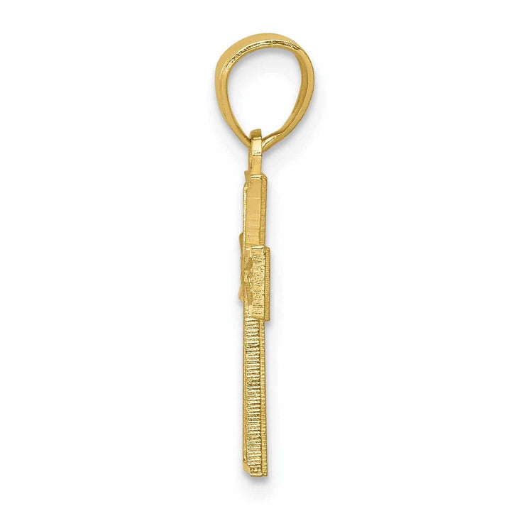 Lovely Rita's Pendants & Charms 10k Yellow Gold Polished Cross Pendant