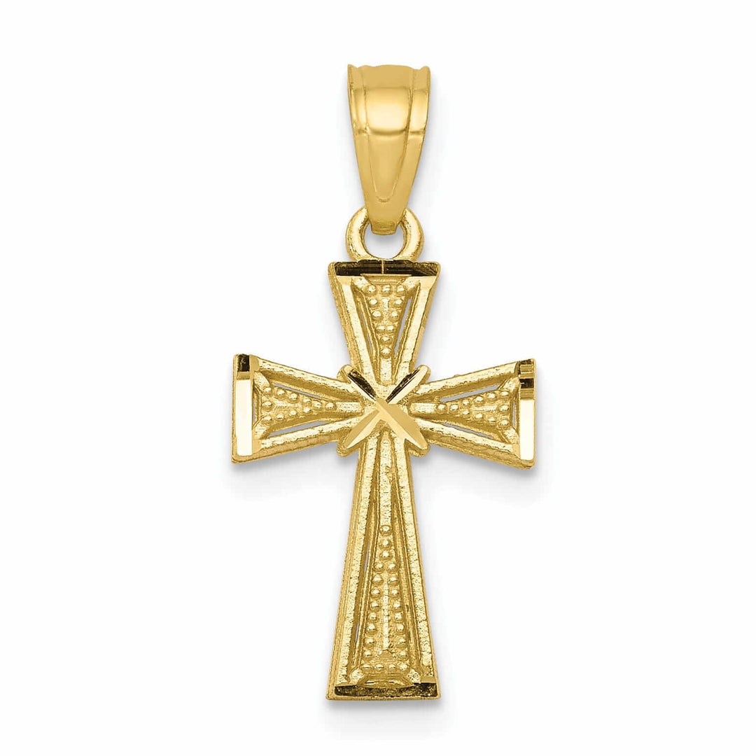 Lovely Rita's Pendants & Charms 10k Yellow Gold Polished Cross Pendant