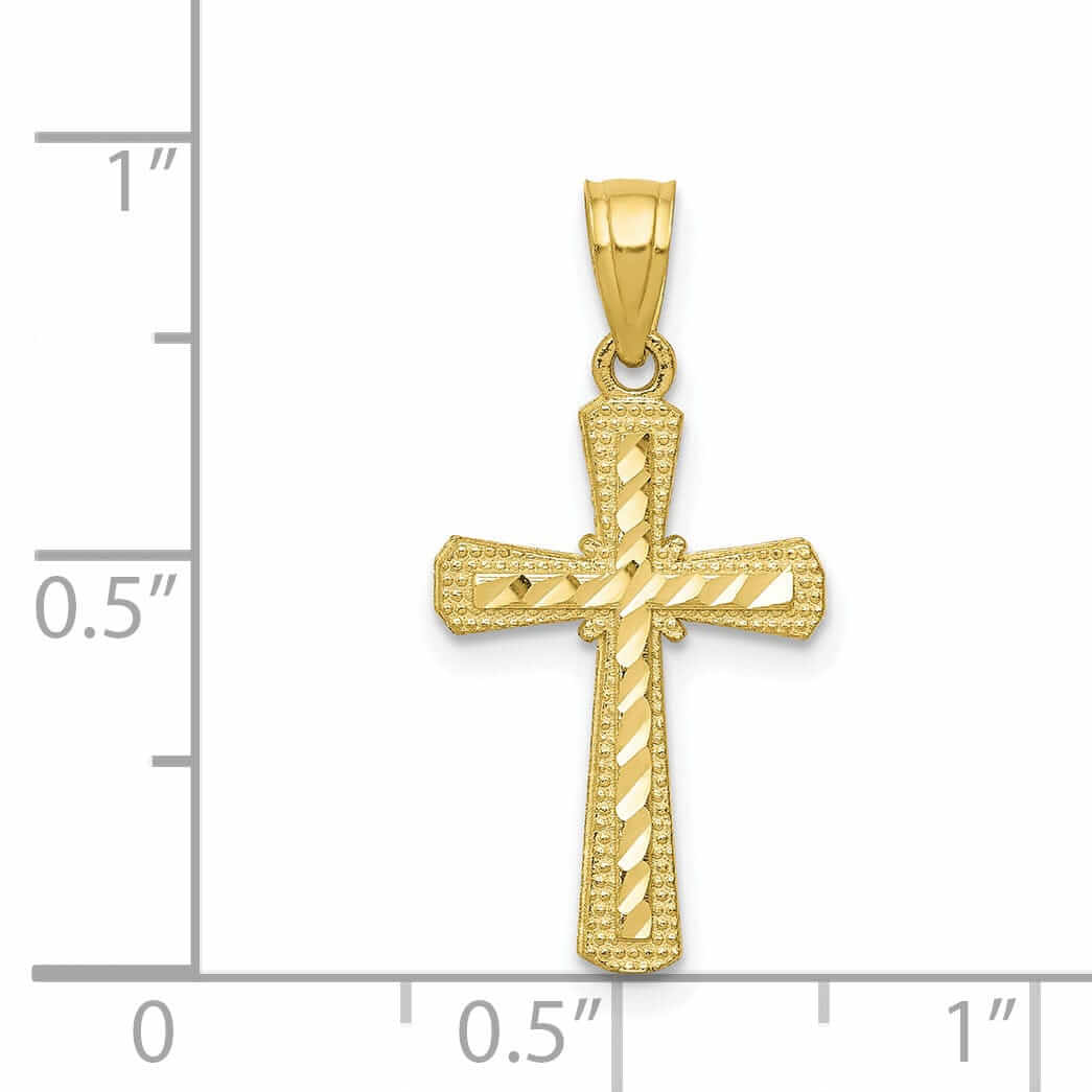 Lovely Rita's Pendants & Charms 10k Yellow Gold Polished Cross Pendant