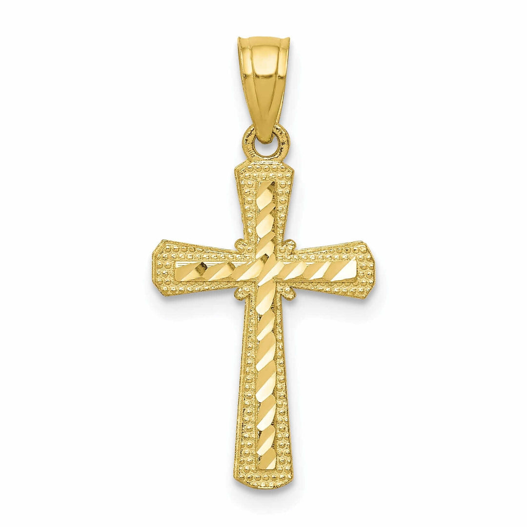 Lovely Rita's Pendants & Charms 10k Yellow Gold Polished Cross Pendant