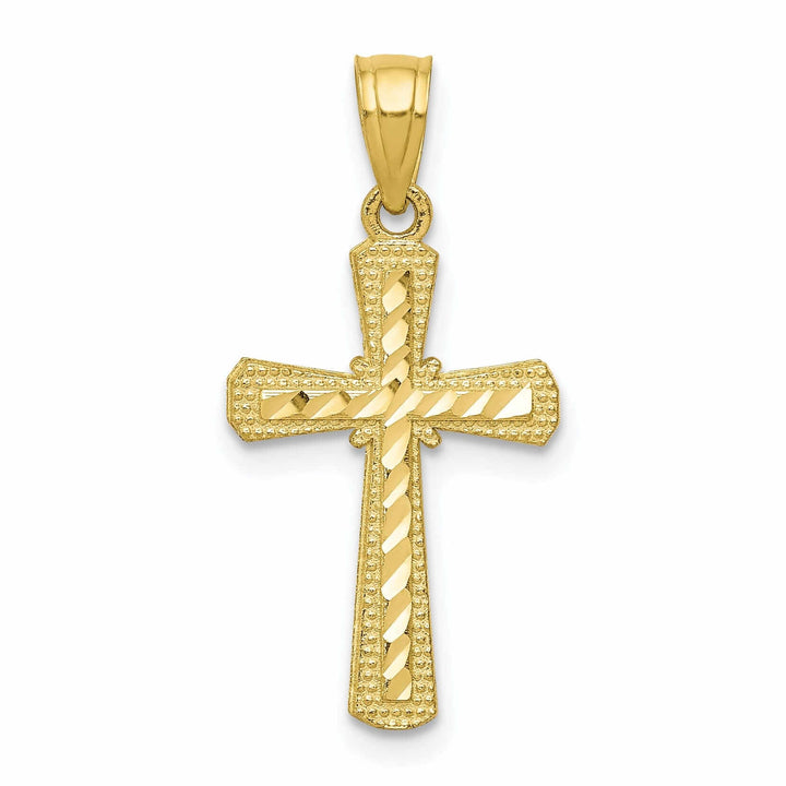 Lovely Rita's Pendants & Charms 10k Yellow Gold Polished Cross Pendant