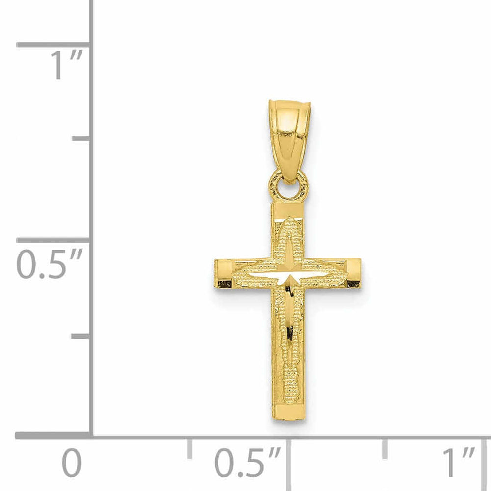 Lovely Rita's Pendants & Charms 10k Yellow Gold Polished Cross Pendant