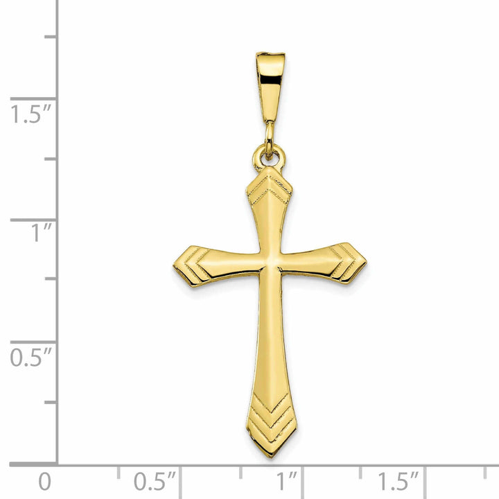 Lovely Rita's Pendants & Charms 10k Yellow Gold Polished Cross Pendant