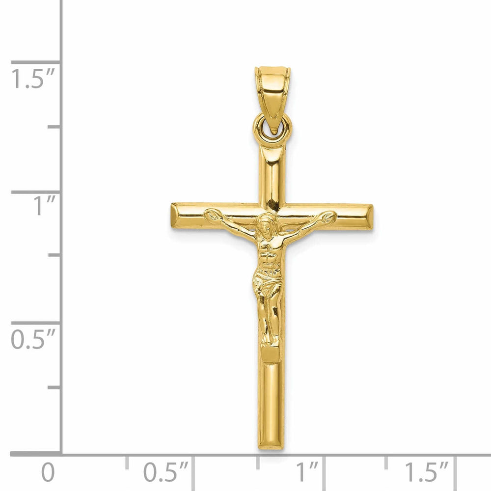 Lovely Rita's Pendants & Charms 10k Yellow Gold Polished Crucifix Charm Pendant