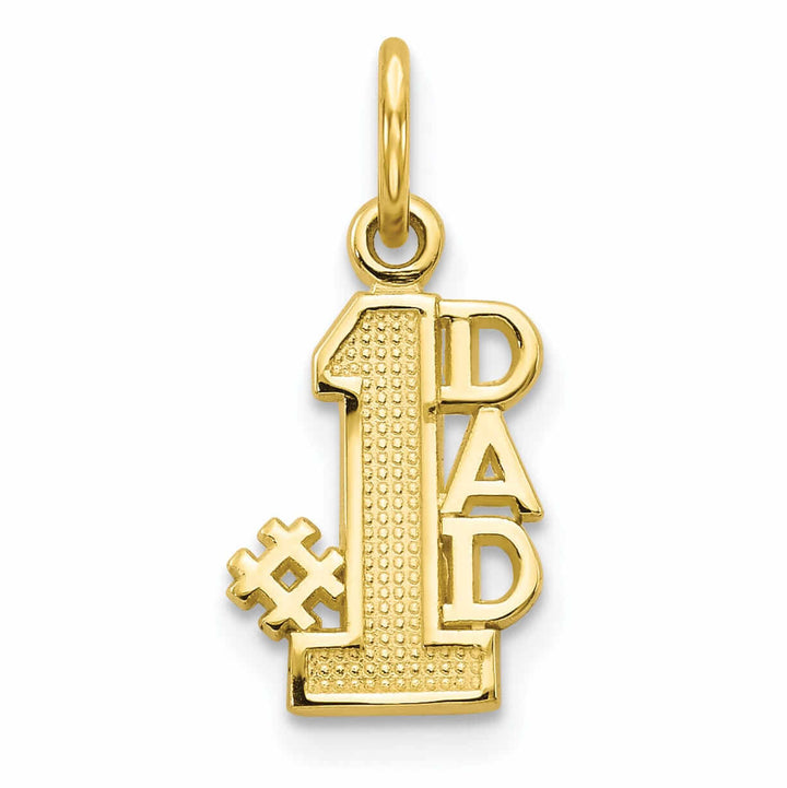 Lovely Rita's Pendants & Charms 10k Yellow Gold Polished Finish #1 Dad Pendant